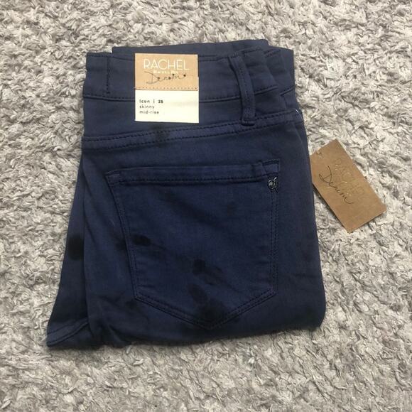 NWT Rachel Roy Denim blue splatter tie dye jeans size 30 - Picture 3 of 5